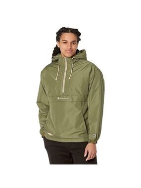 Champion Men's Stadium Anorak Jacket Olive Large